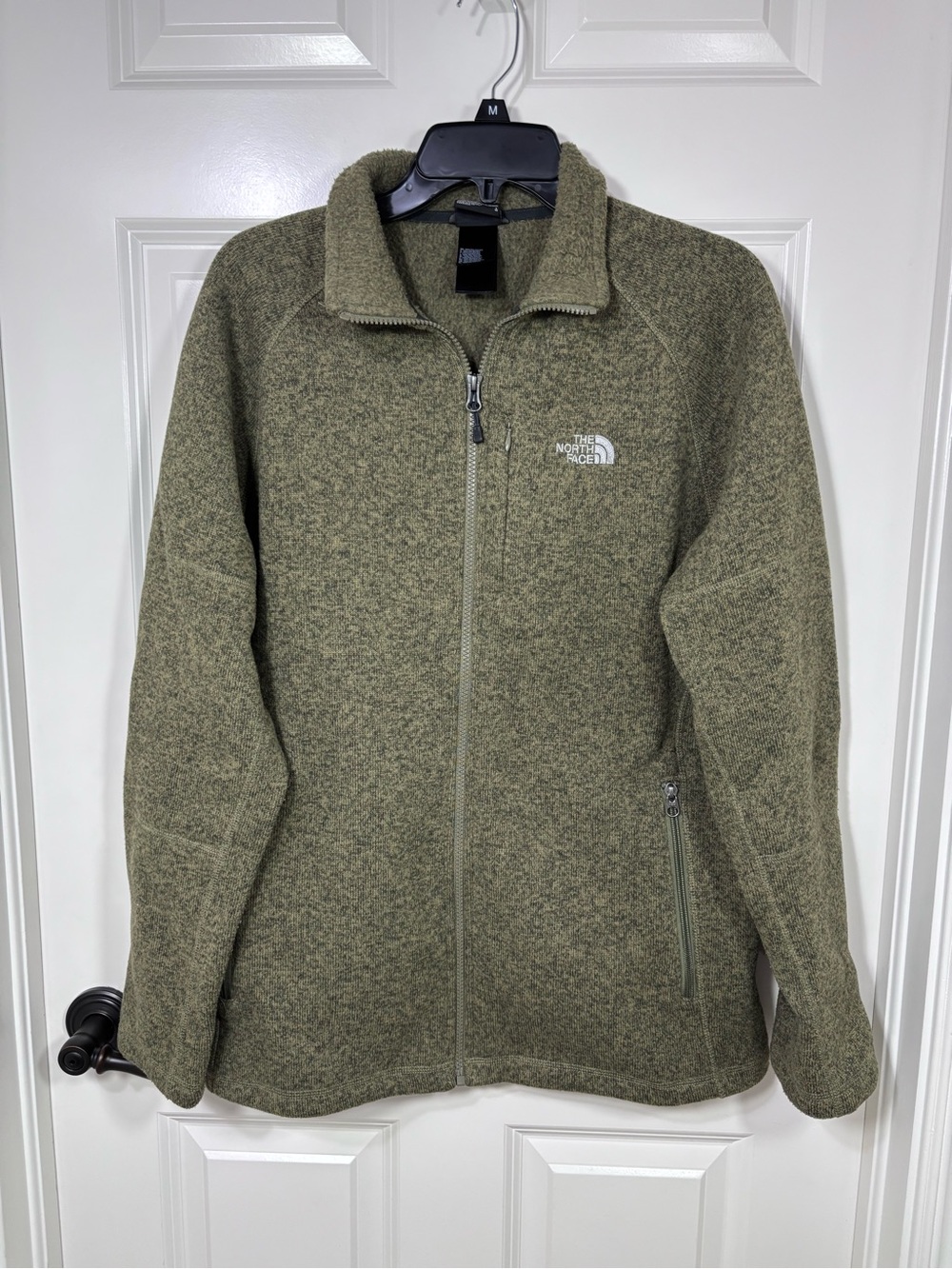 The North Face Gordon Lyons Full Zip Fleece Jacket Men’s L Green Heather